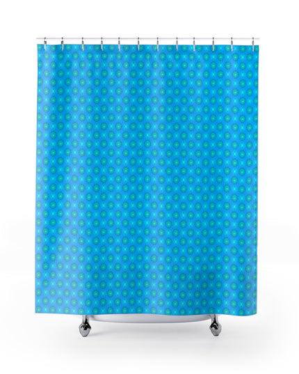Light Blue Star-crossed Bodies Shower Curtain, 71" x 74"