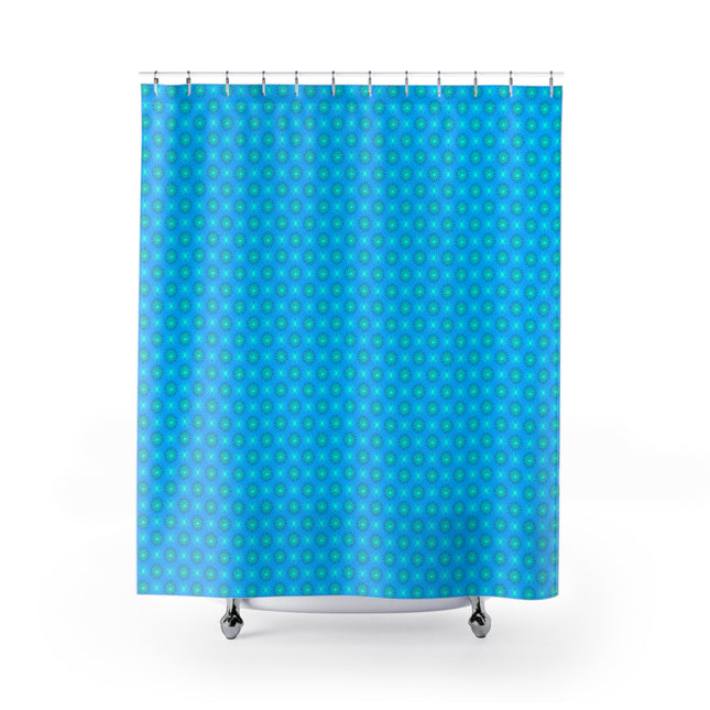 Light Blue Star-crossed Bodies Shower Curtain, 71" x 74"