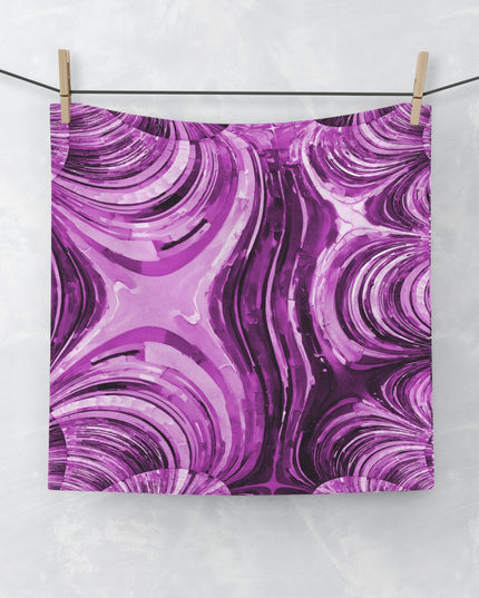 Uzi Spiral Powder Lavender Face Towel, 13" x 13"