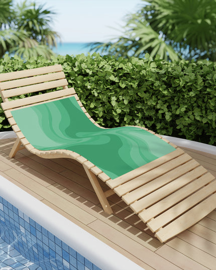 Mint Green Wavey Beach Towel, 24" x 44"