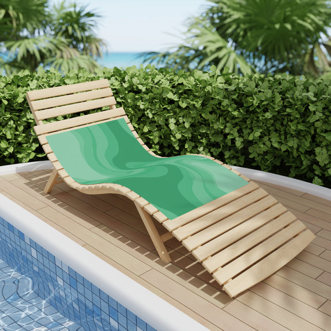 Mint Green Wavey Beach Towel, 24" x 44"