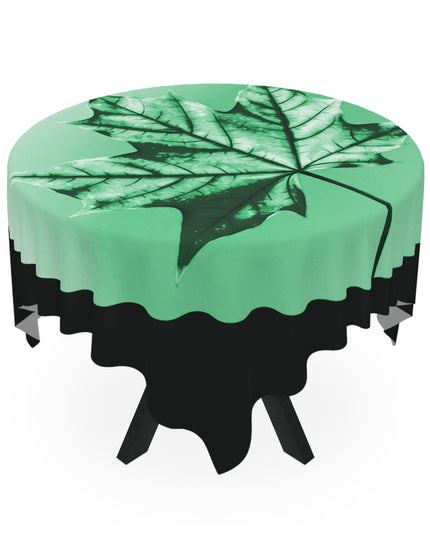 Mint Green Maple Leaf Tablecloth, 55" x 55"