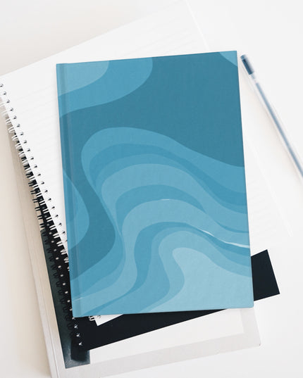 Sky Blue Wavey 5" x 7" Journal - 128 Blank pages
