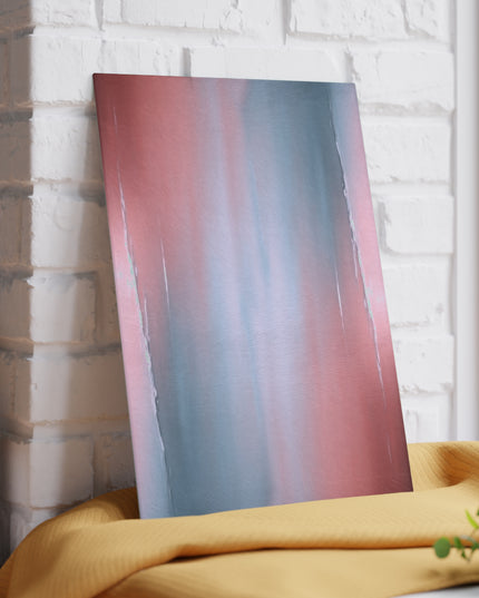 Gray Sea Pink Fog 8" x 11" Glass Cutting Board