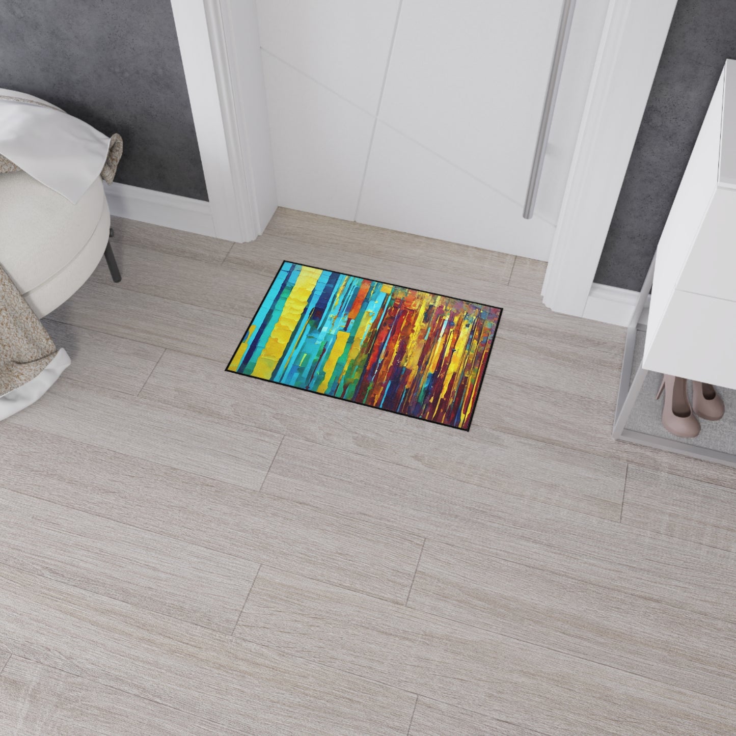 Striped Alpha 18" x 27" Heavy Duty Floor Mat