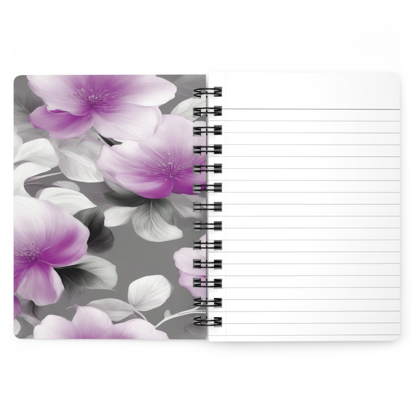 Purple Blossom Floral Bunch Bound Journal, 5" x 7" 150 pages