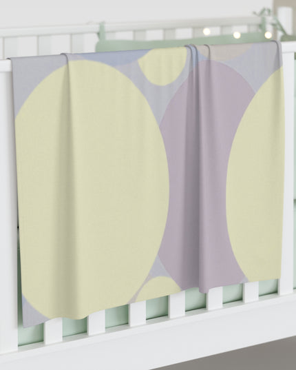 Pastel Soft Blue and Soft White Patches Baby Swaddle 30″×40″ Blanket