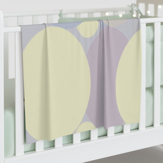 Pastel Soft Blue and Soft White Patches Baby Swaddle 30″×40″ Blanket