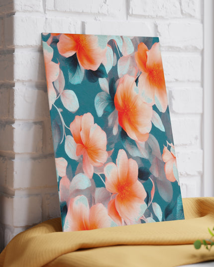 Orange Blossom Floral Bunch Glass Cutting Board, 8" x 11"