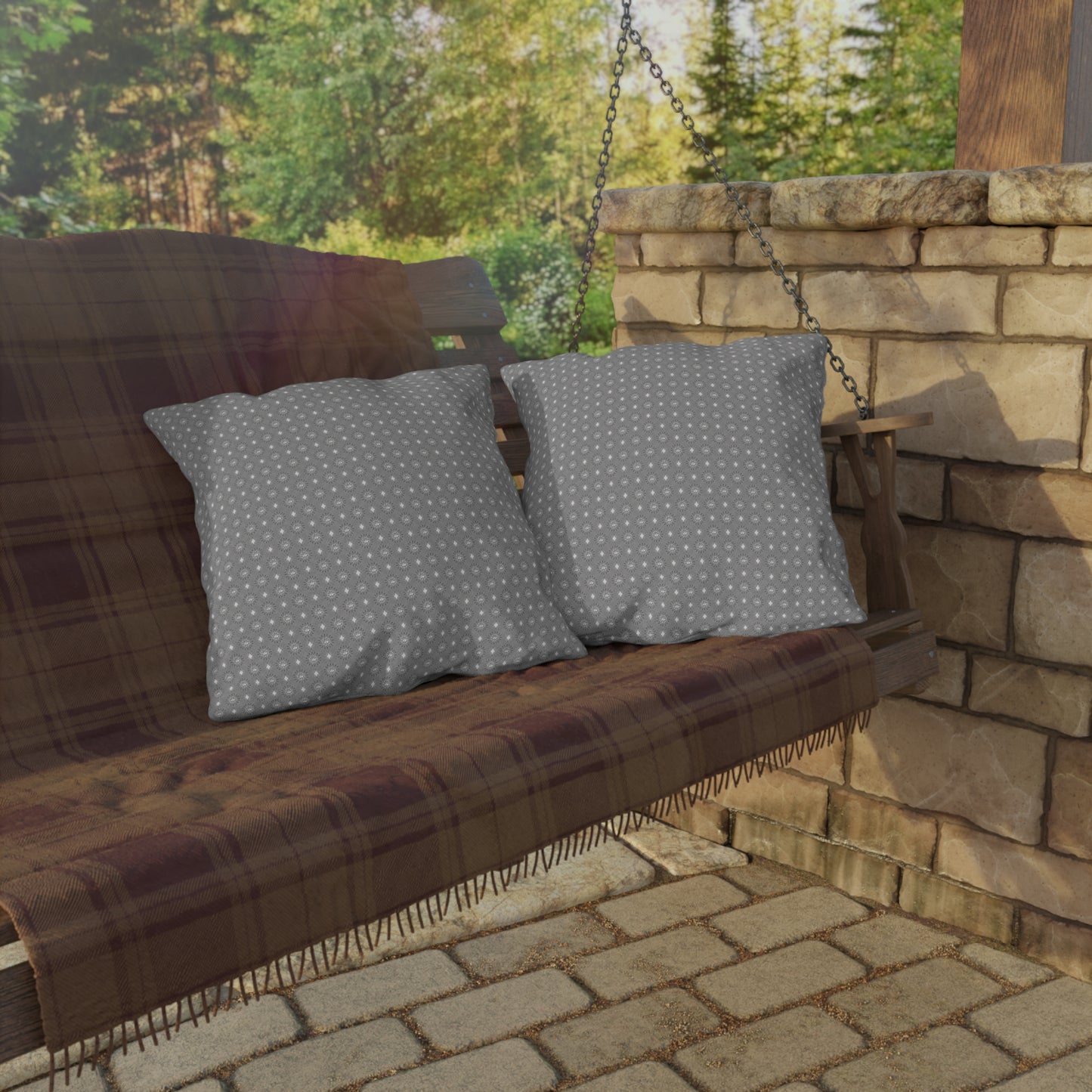 Desaturated Star-crossed Bodies 20" x 20" Outdoor Pillow