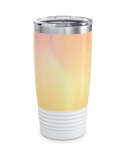 Hot Peach Fade Ringneck Tumbler, 20oz in white