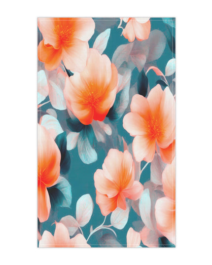 Orange Blossom Floral Bunch Tea Towels (cotton, poly), 18" x "30