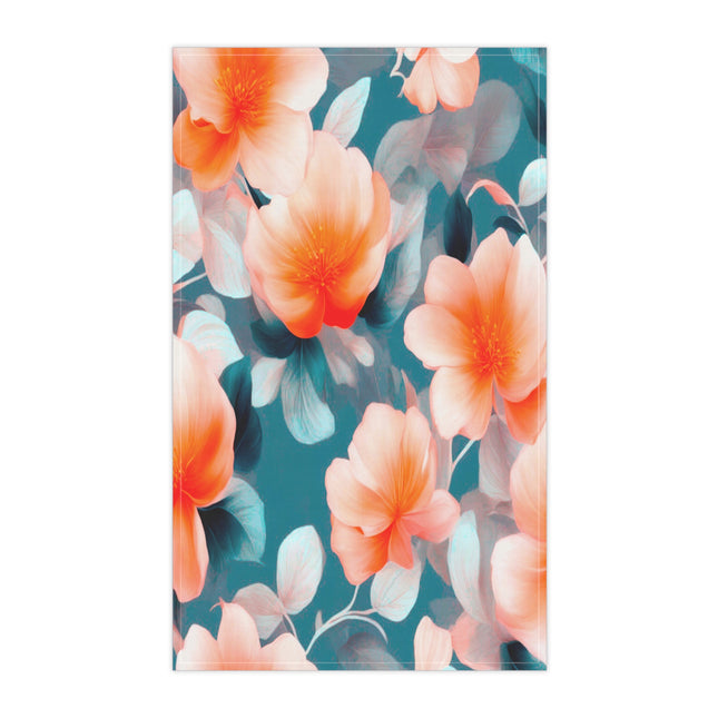 Orange Blossom Floral Bunch Tea Towels (cotton, poly), 18" x "30