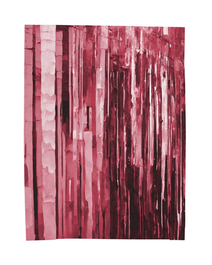 Striped Ruby Velveteen Plush Blanket, 60" x 80"