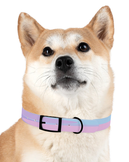 Pastel Purple and Mauve Patches Extra Large Dog Collar