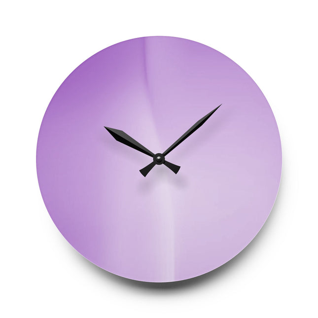 Soft Lavender Fade Acrylic Wall Clock, Round or Square, 10.75" x 10.75"