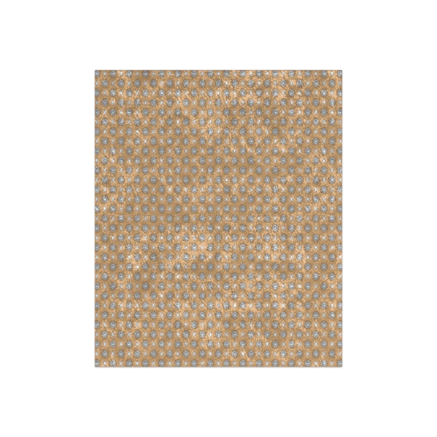 Tan Sunset Star-crossed Bodies Crushed Velvet Blanket, 50" x 60"