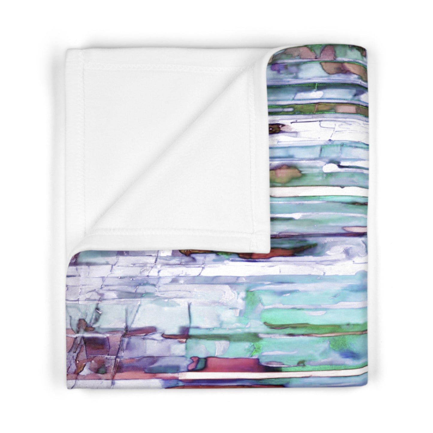Striped Pastels Soft Fleece Baby Blanket, 30" x 40"