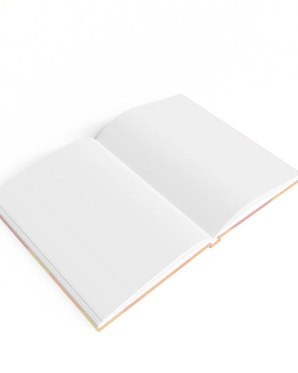 Pastel Hot Peach Patches 5" x 7" Journal - 128 Blank pages