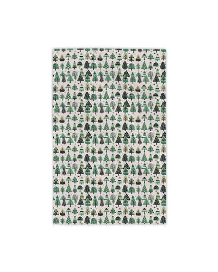 Mini Vintage Green Trees Beach Towel, 18" x 27"