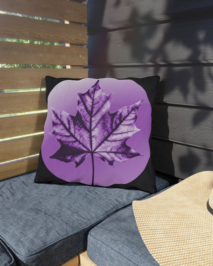 Purple Maple Leaf 16" x 16" Outdoor Pillow