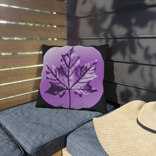 Purple Maple Leaf 16" x 16" Outdoor Pillow