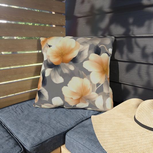 Soft Blossom Floral Bunch 18" x 18" Outdoor Pillow