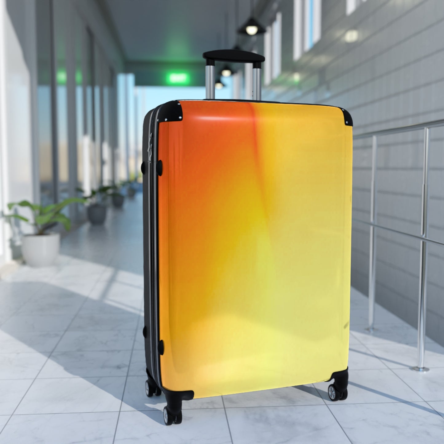Phoenix Fade Large Suitcase with built in lock, 4 double-wheels, telescopic handle, and ABS back hard-shell