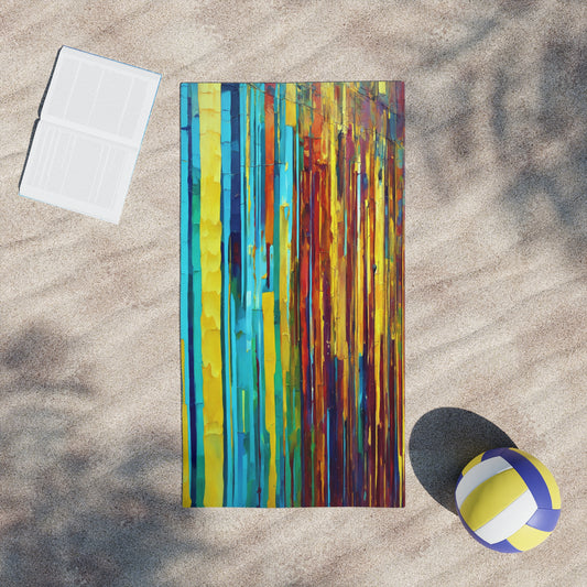 Striped Alpha Beach Towel, 18" x 27"