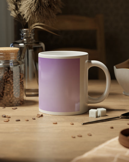 Soft Lavender Fade 20 oz White Glossy Jumbo Mug