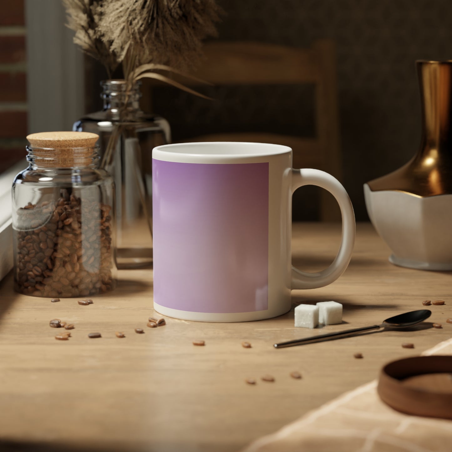 Soft Lavender Fade 20 oz White Glossy Jumbo Mug