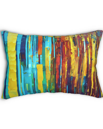 Striped Alpha Spun Polyester Lumbar Pillow, 20" x 14"