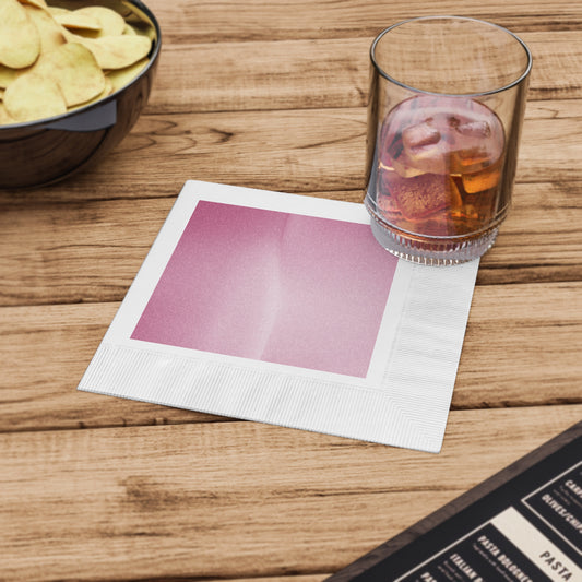 Pinky Blush Fade White Coined Napkins, 6.5" x 6.5"