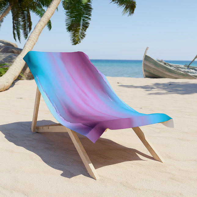 Wine Sea Blue Fog Beach Towel, 30" x 60"