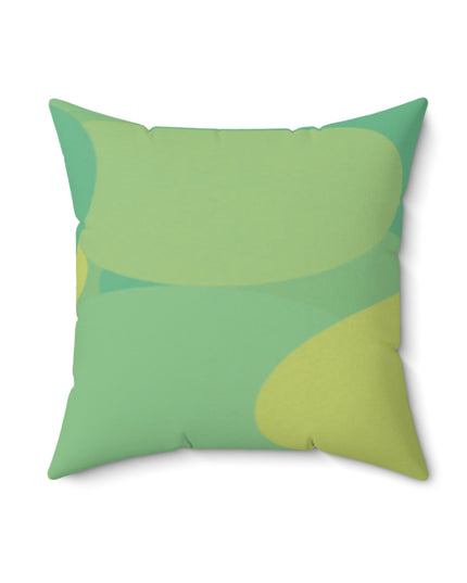 Pastel Green Patches 18" x 18" Faux Suede Square Pillow