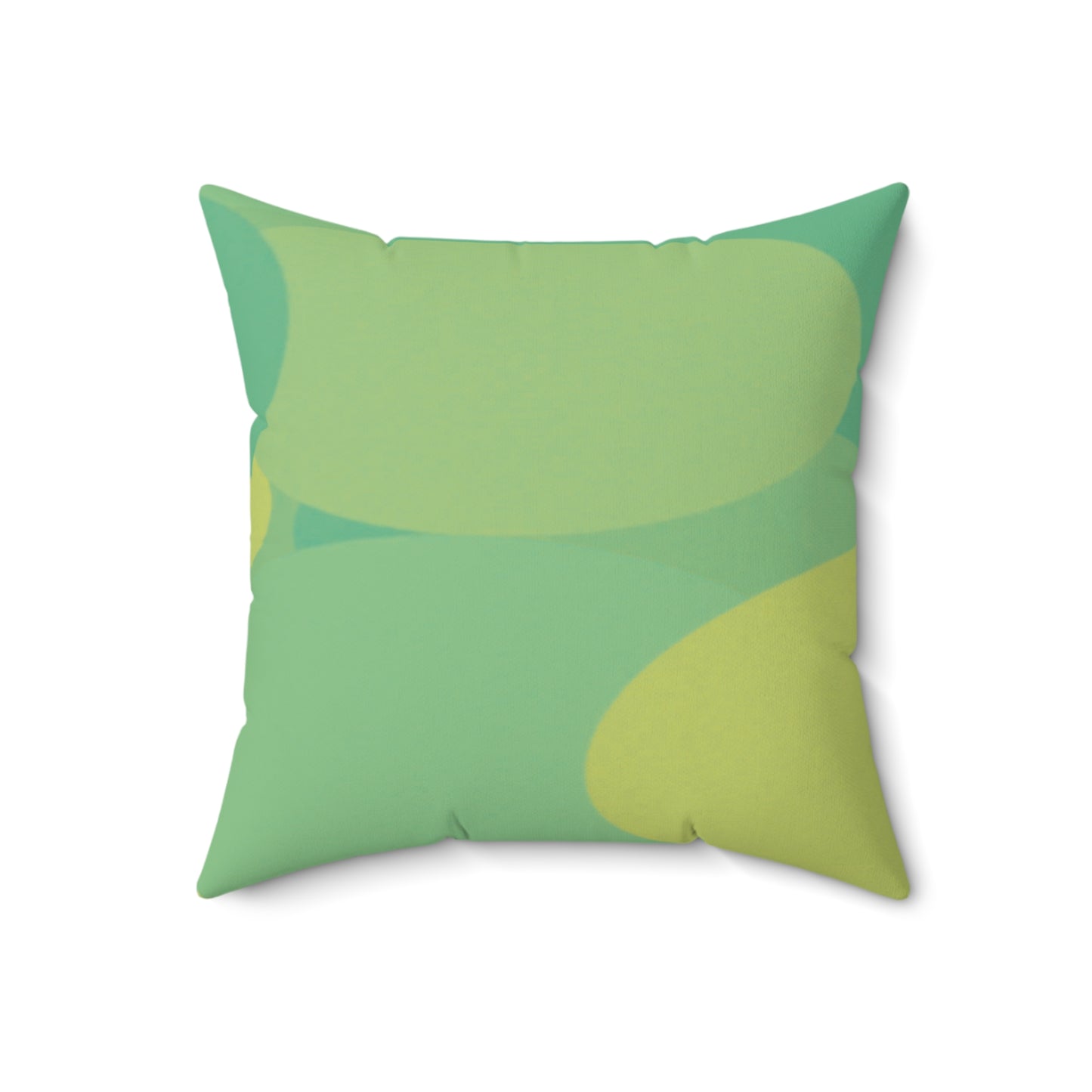 Pastel Green Patches 18" x 18" Faux Suede Square Pillow