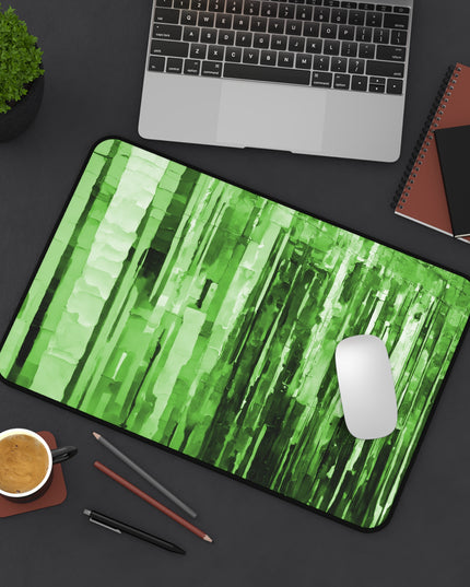 Striped Mint Pastels 12" x 18" Desk Mat