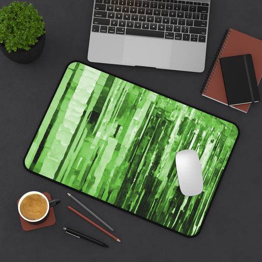 Striped Mint Pastels 12" x 18" Desk Mat