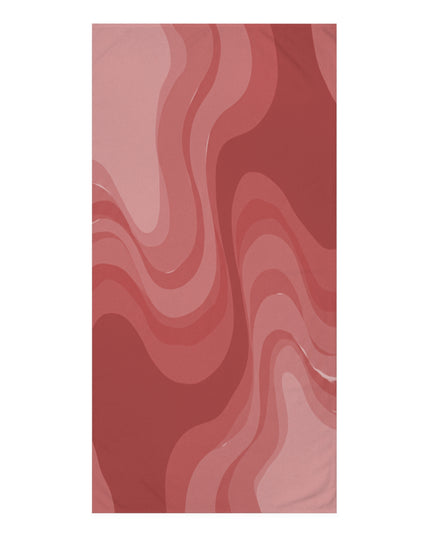 Power Red Wavey 30" x 60" Mink-Cotton Towel (50% polyester, 50% cotton)