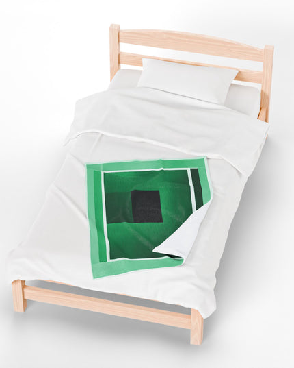Mint Shadow Velveteen Plush Blanket, 30" x 40"