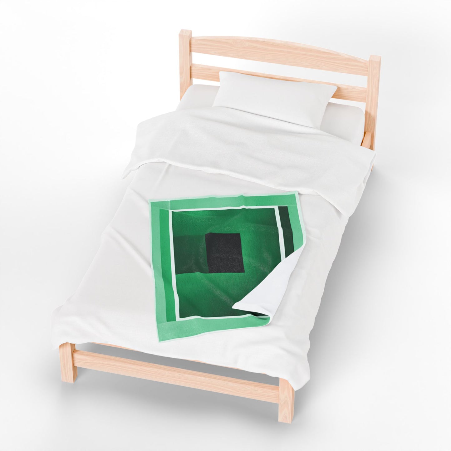 Mint Shadow Velveteen Plush Blanket, 30" x 40"
