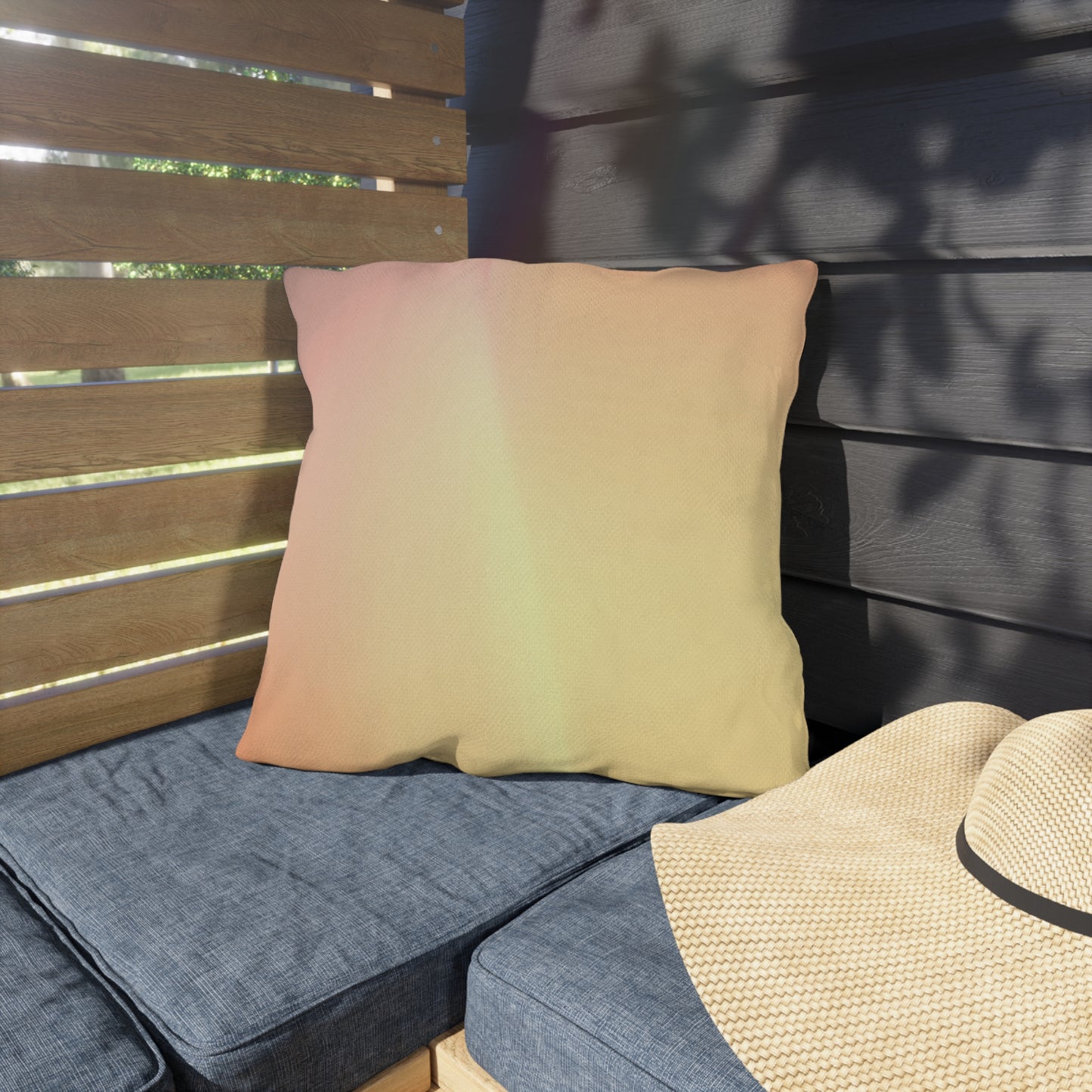 Hot Peach Fade 18" x 18" Outdoor Pillow