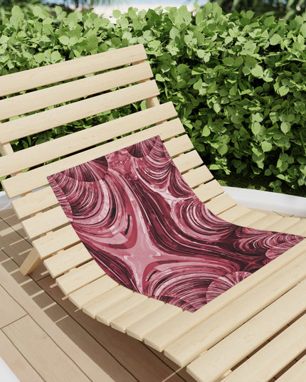 Uzi Spiral Ruby Beach Towel, 18" x 27"