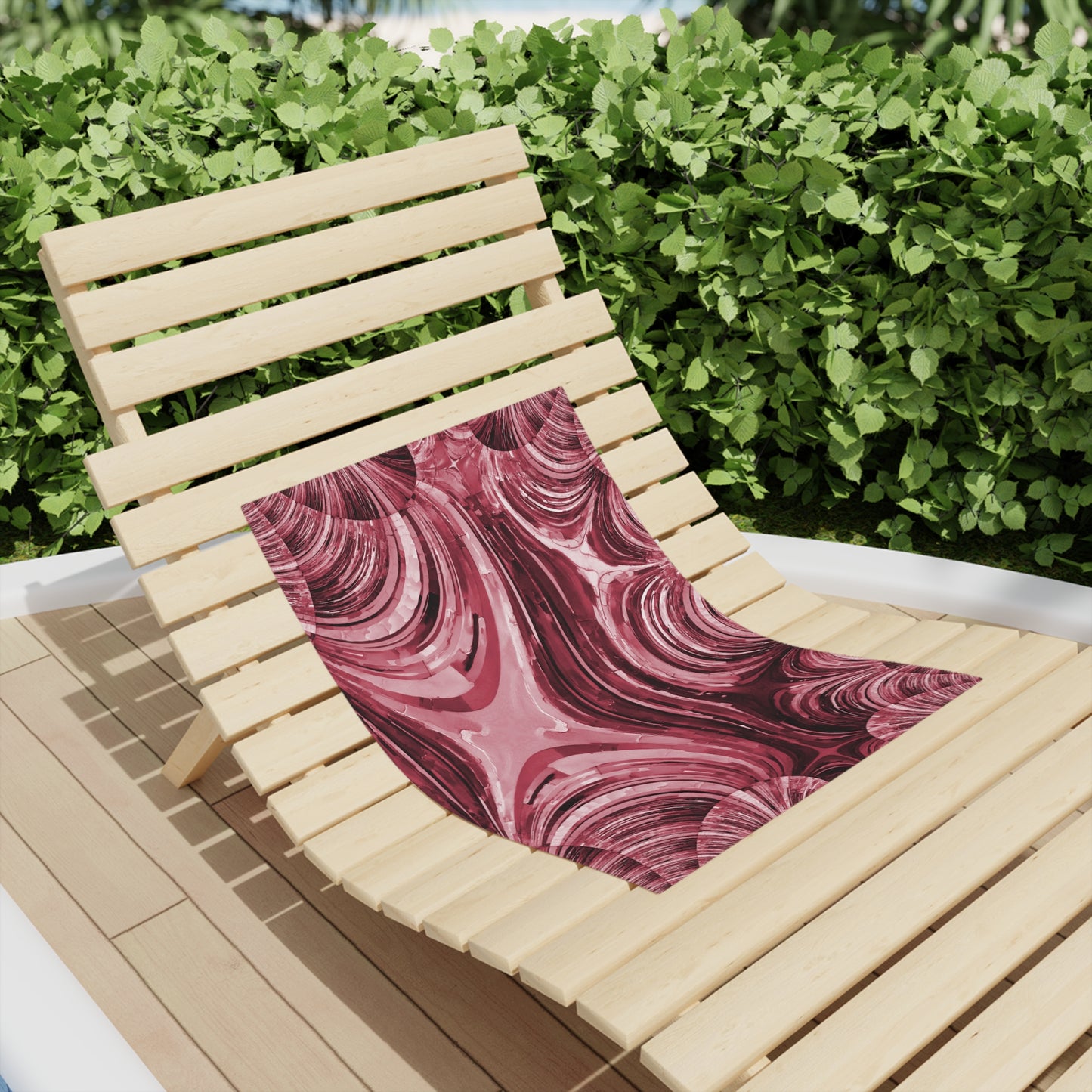 Uzi Spiral Ruby Beach Towel, 18" x 27"