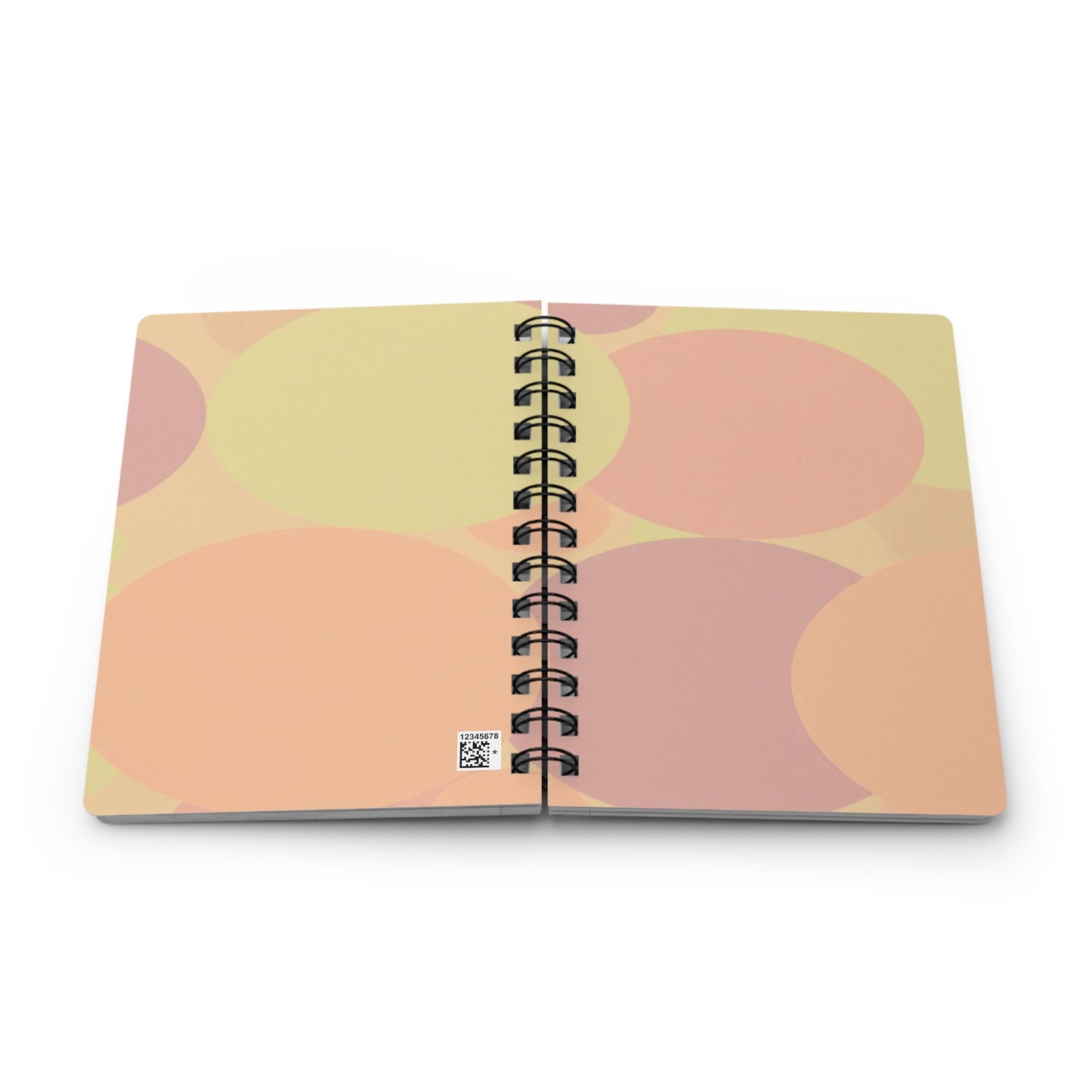 Pastel Hot Peach Patches Spiral Bound Journal, 5" x 7" 150 pages