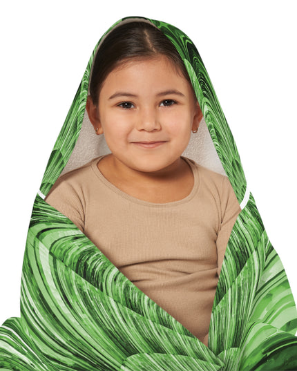 Uzi Spiral Mint Pastel Youth Hooded Towel, 24" x 48"
