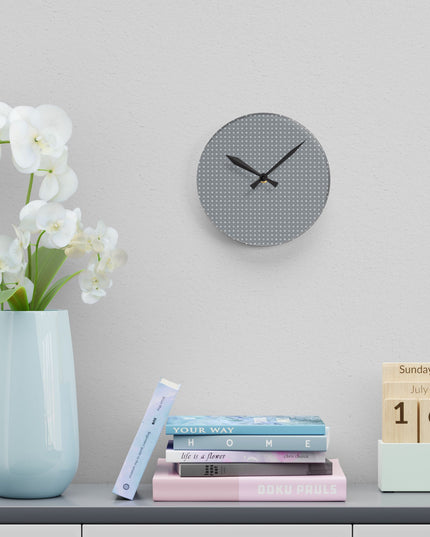 Desaturated Star-crossed Bodies Acrylic Round Wall Clock, 8" x 8"