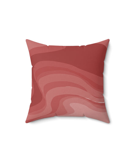 Red Power Wavey 14" x 14" Faux Suede Square Pillow