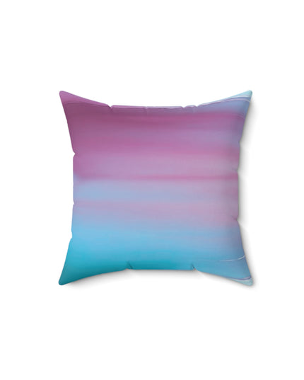 Wine Sea Blue Fog 14" x 14" Faux Suede Square Pillow