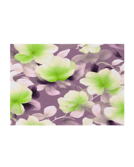 Lime Lavender Floral Bunch Outdoor Rug, 60" x 84"